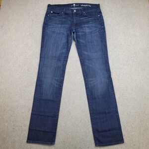 7 For All Mankind Indigo Straight Leg Jeans